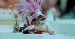 King Iguana With Costume GIF