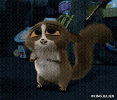 King Julien Cartoon Walking In Darkness GIF