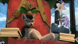 King Julien Sitting On His Throne GIF