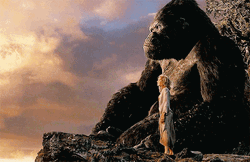 King Kong Sitting Calmly With Ann GIF