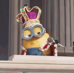 King Minion Mic Drop Meme GIF
