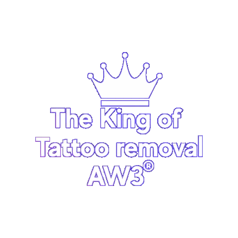 King Of Tattoo Removal Aw3 Logo Sticker