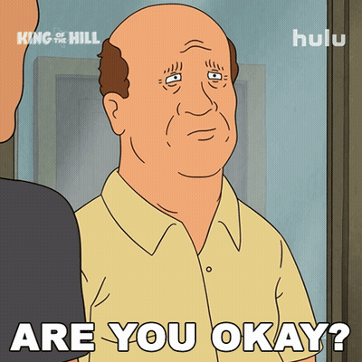 King Of The Hill Character Asking If He Is Okay GIF