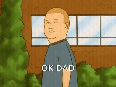 King Of The Hill Character Giving Middle Finger Saying Ok Dad GIF