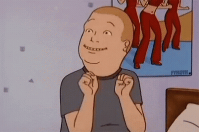 King Of The Hill Character Smiling Hands In Air GIF