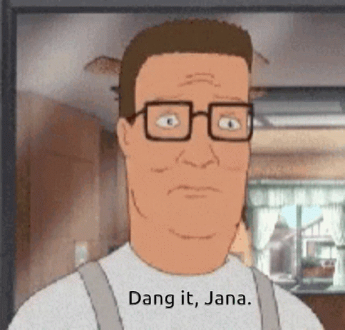 King Of The Hill Says Dang It Jana Wearing Suspenders GIF