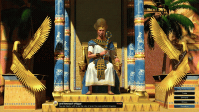 King On Throne With Palm Tree GIF