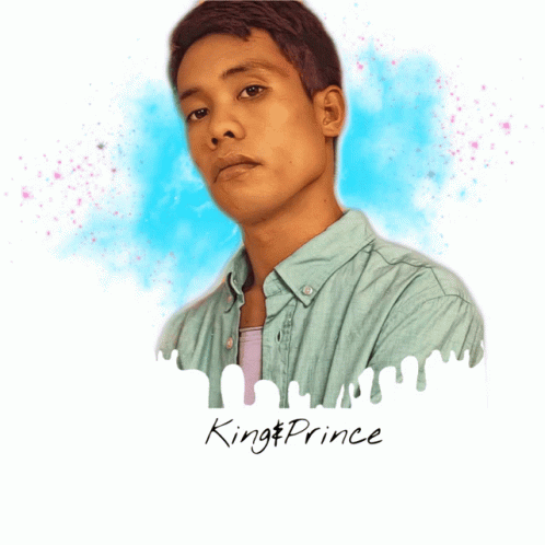 King Prince Poster With Man In Blue Shirt GIF