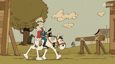 King Riding White Horse GIF