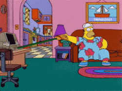 King-Size Homer Working And Watching GIF