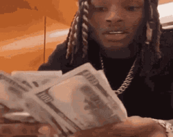 King Von Counts Money GIF