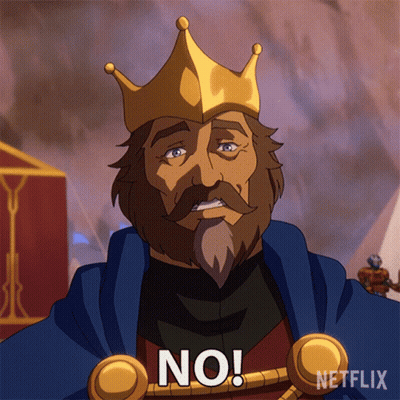 King With Crown Saying No GIF