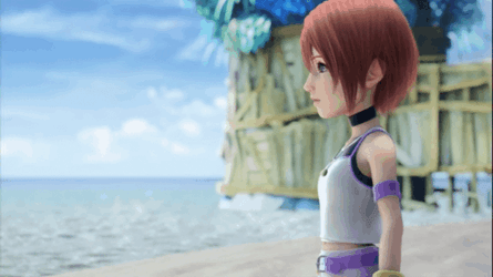 Kingdom Hearts Kairi On Beach GIF