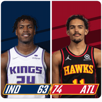 Kings And Hawks Basketball Players GIF