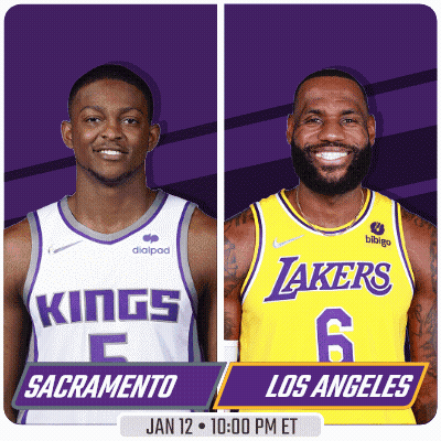 Kings And Lakers Playing In Sacramento January 12Th GIF