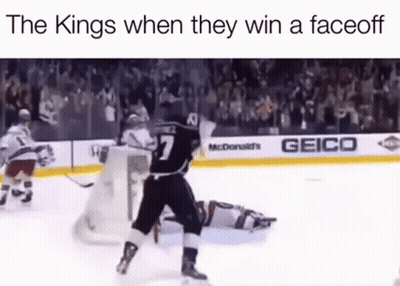 Kings Win Faceoff Against Devils GIF