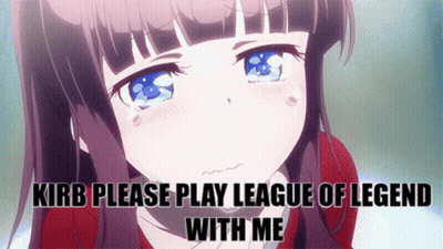 Kirb Pleading To Play League Of Legends GIF