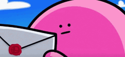 Kirbo Gaping Mouth Shocked Reaction GIF