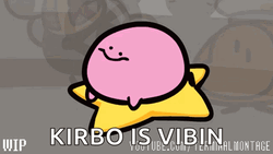 Kirbo Revolving Star Vibing GIF