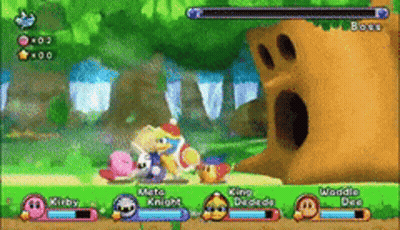 Kirby And King Dedede Fighting GIF