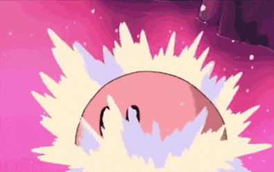Kirby Caught Fish GIF