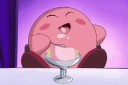 Kirby Eating Dessert GIF