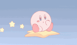 Kirby Floating On Star Meme GIF