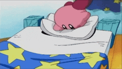 Kirby Rolling On Bed
