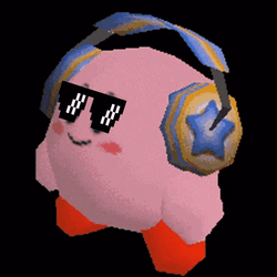Kirby Vibing With Headphone Meme GIF