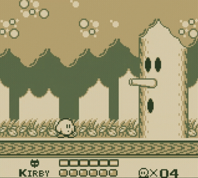 Kirby Video Game Screenshot With Star GIF