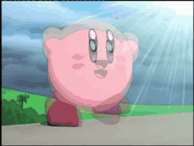 Kirby Walking On A Road GIF