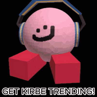Kirby Wearing Headphones Get Kirbe Trending GIF