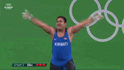 Kiribati David Katoatau Weightlifter GIF