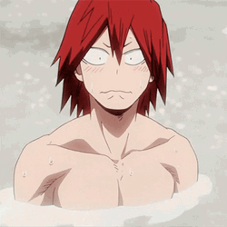 Kirishima Taking A Bath GIF
