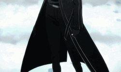 Kirito Fighting In The Snow GIF
