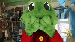 Kiss Big Mascot Cute Frog GIF