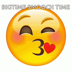 Kiss Emoji Puffing Big Hearts