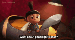 Kiss Goodnight Agnes Love GIF