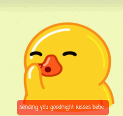 Kiss Goodnight Chick Flying Kiss GIF