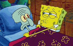 Kiss Goodnight Spongebob Squidward GIF