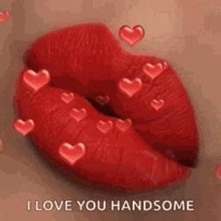 Kiss Lips Hey I Love You Handsome GIF