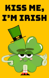 Kiss Me Im Irish Clover Animation GIF