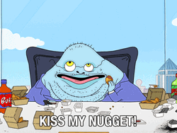 Kiss My Nugget Monster Meme GIF
