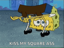 Kiss My Square Butt Spongebob GIF