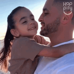 Kiss On Cheek Daughter And Dad GIF