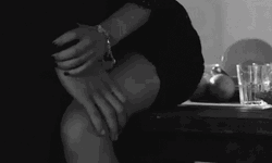 Kissing Couple Sensual Thigh Touch GIF