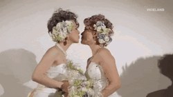 Kissing Two Women Marriage GIF