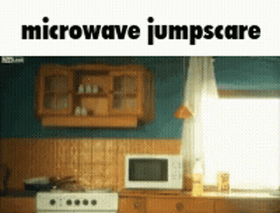 Kitchen Microwave Jumpscare GIF