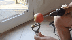 Kitchen Tool Peeling Apple Drill GIF