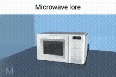 Kitchen With Microwave Jumpscare GIF